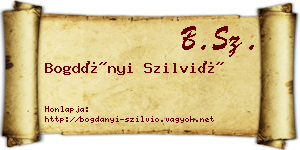 Bogdányi Szilvió névjegykártya